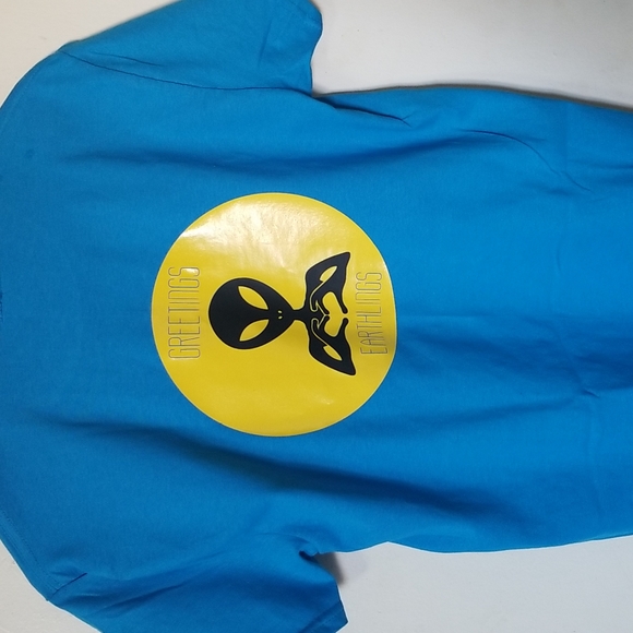 SBC Greetings Earthling Short Sleeve Blue Tee - Picture 5 of 6